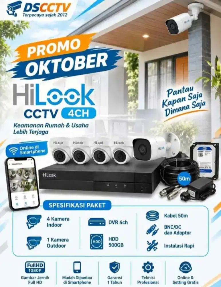 Cctv murah paket lengkap berikut pasang