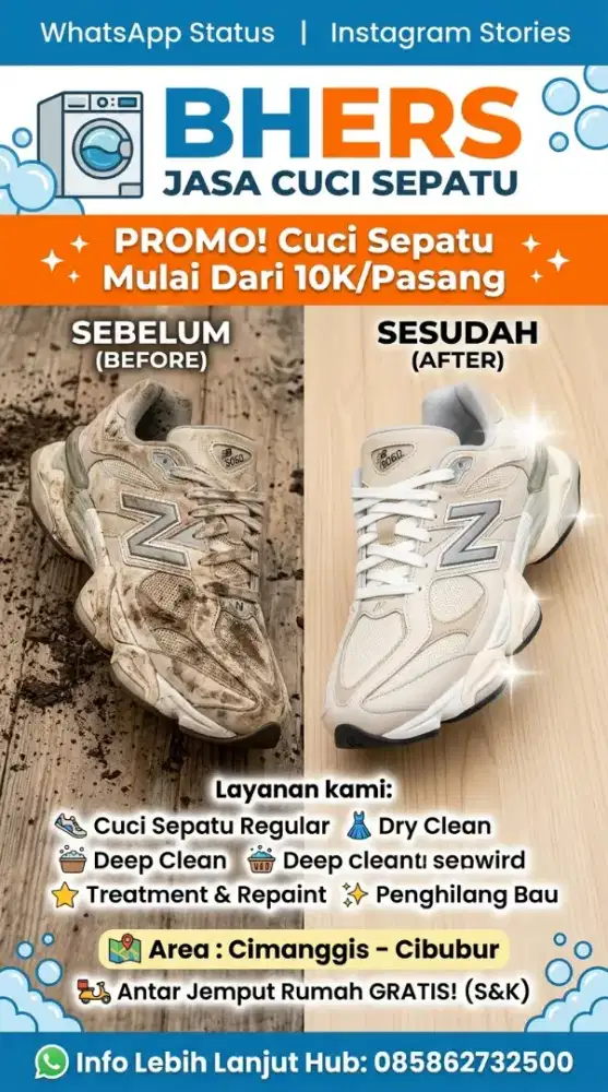 Jasa Cuci Sepatu 10K
