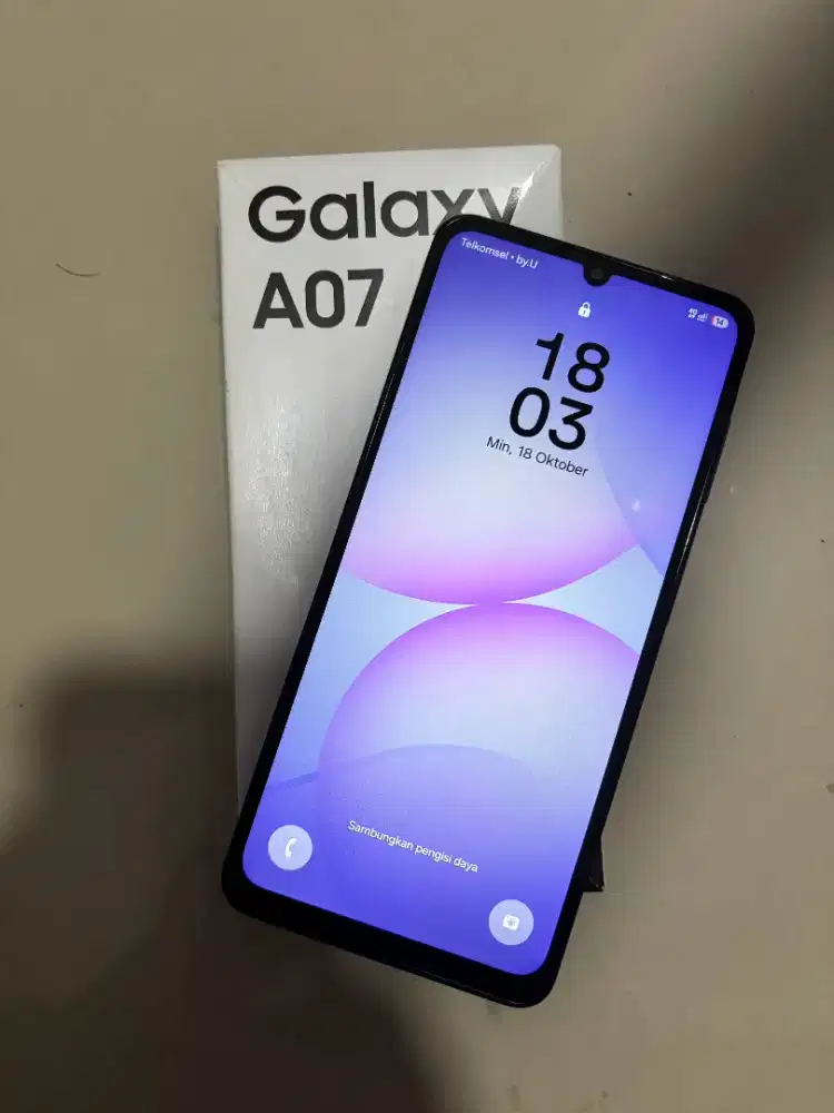 Samsung A07 Hitam 4/64gb Fullset