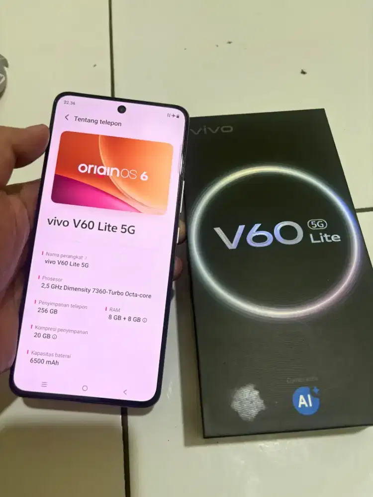 VIVO V60 LIKE NEW GARANSI OM SAMPAI JANUARI