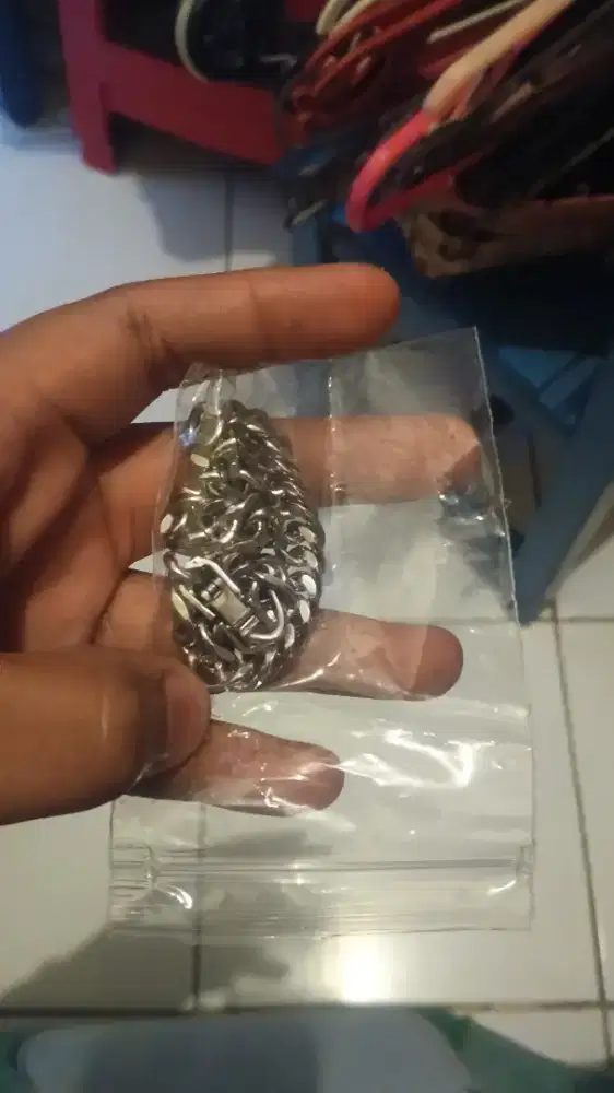Gelang rantai baja titanium stainless
