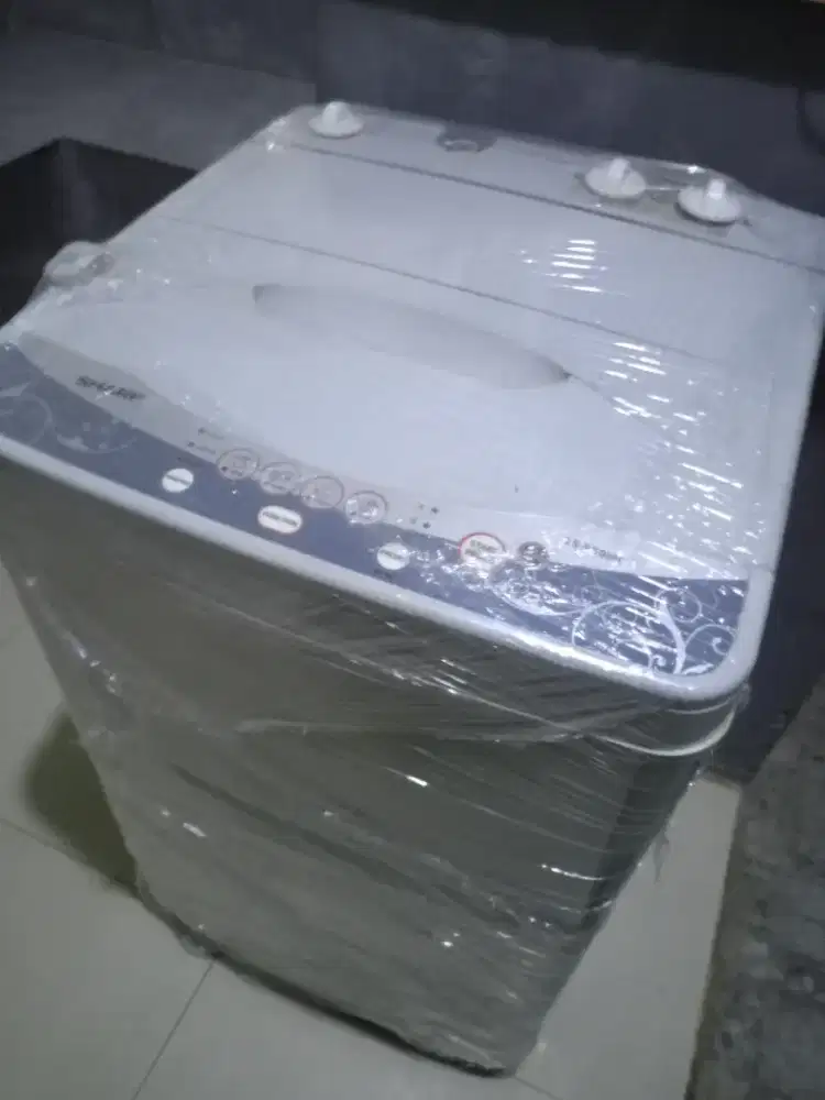 Mesin cuci Sharp satu tabung sistem manual mulus 8kg