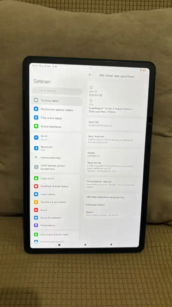Redmi pad 2 pro 8/256gb tab sama charger orinya aja
