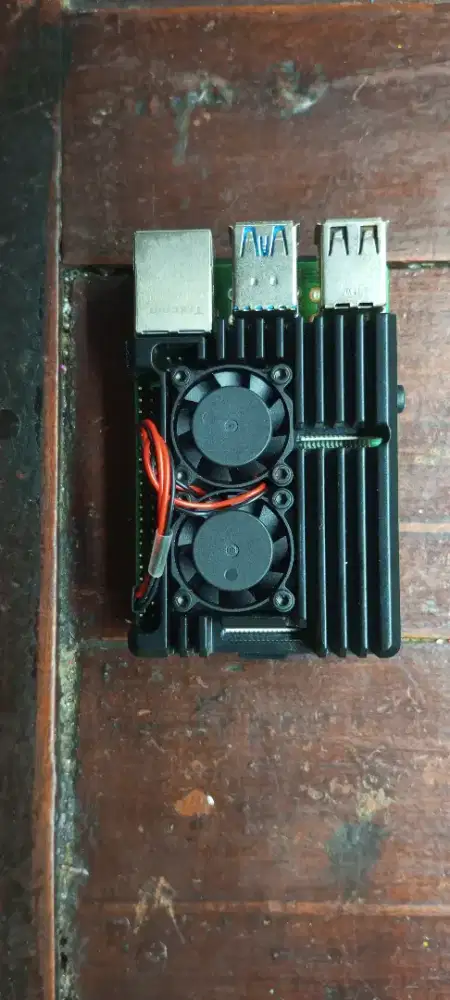 Raspberry Pi 4 RAM 4GB Komplit Armor Case Dual Fan + SD 64GB