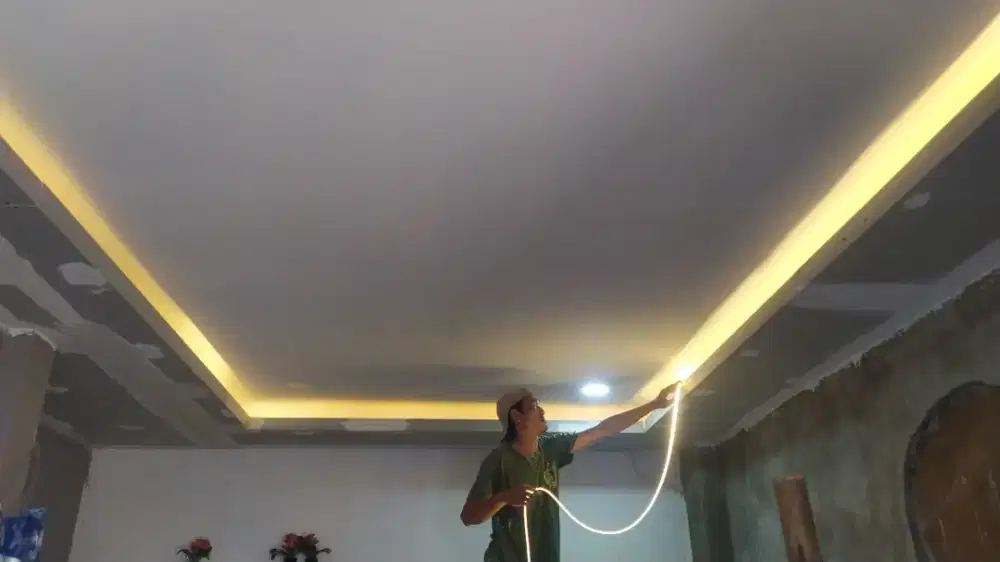 Plafon pvc modern dan plafon gipsum,partisi