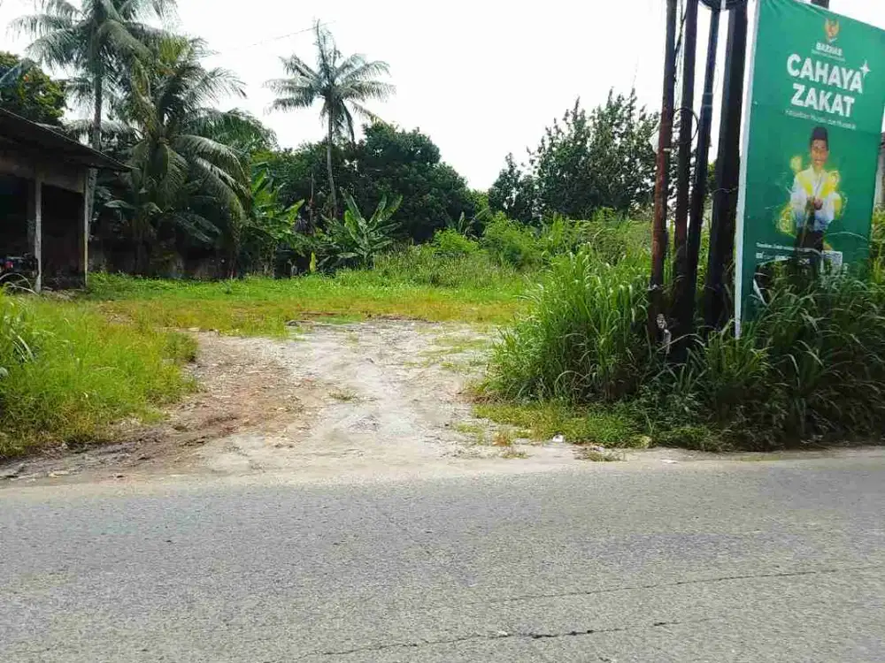 Tanah murah strategis di pinggir jalan raya Tapos Depok