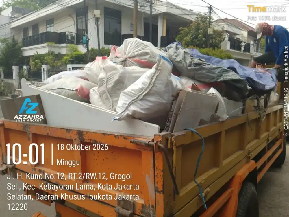 Jasa buang puing dan angkutan sampah