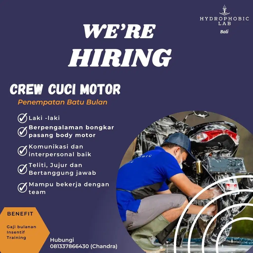 LOWONGAN CREW CUCI MOTOR