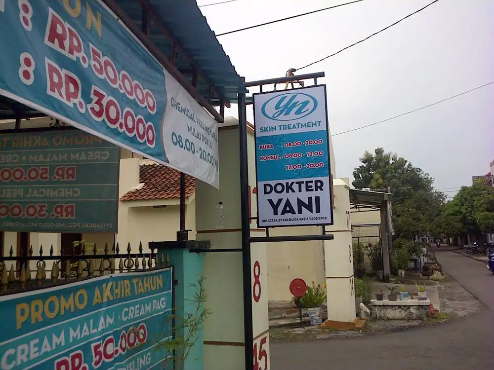 papan nama Toko, huruf timbul letter Aneka Stiker Neon box sign KLINIK