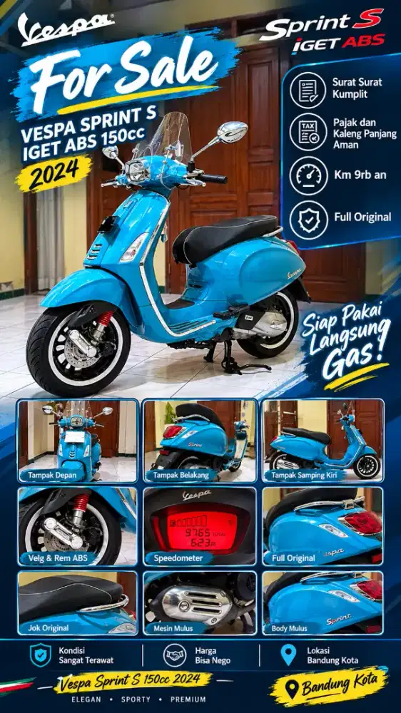 Jual Vespa Srpint IGET 150 ABS 2024