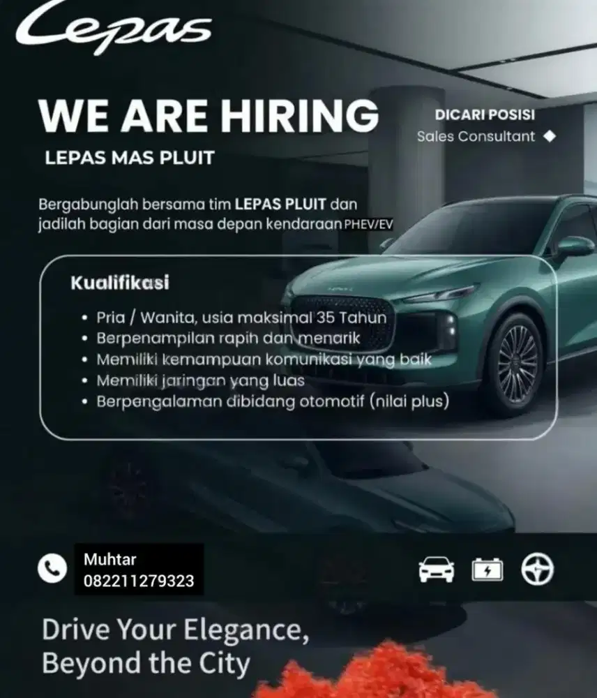 lowongan kerja Sales Mobil Lepas Pluit