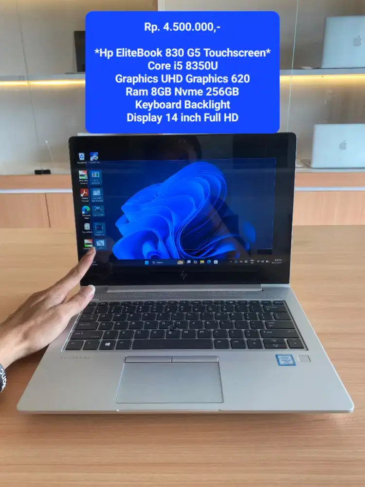 HP Elitebook 830 G5 Touchscreen Core I5 8350U Gen8 Ram 8GB Nvme 256GB