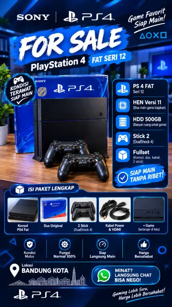 Jual cepat ps 4 500gb
