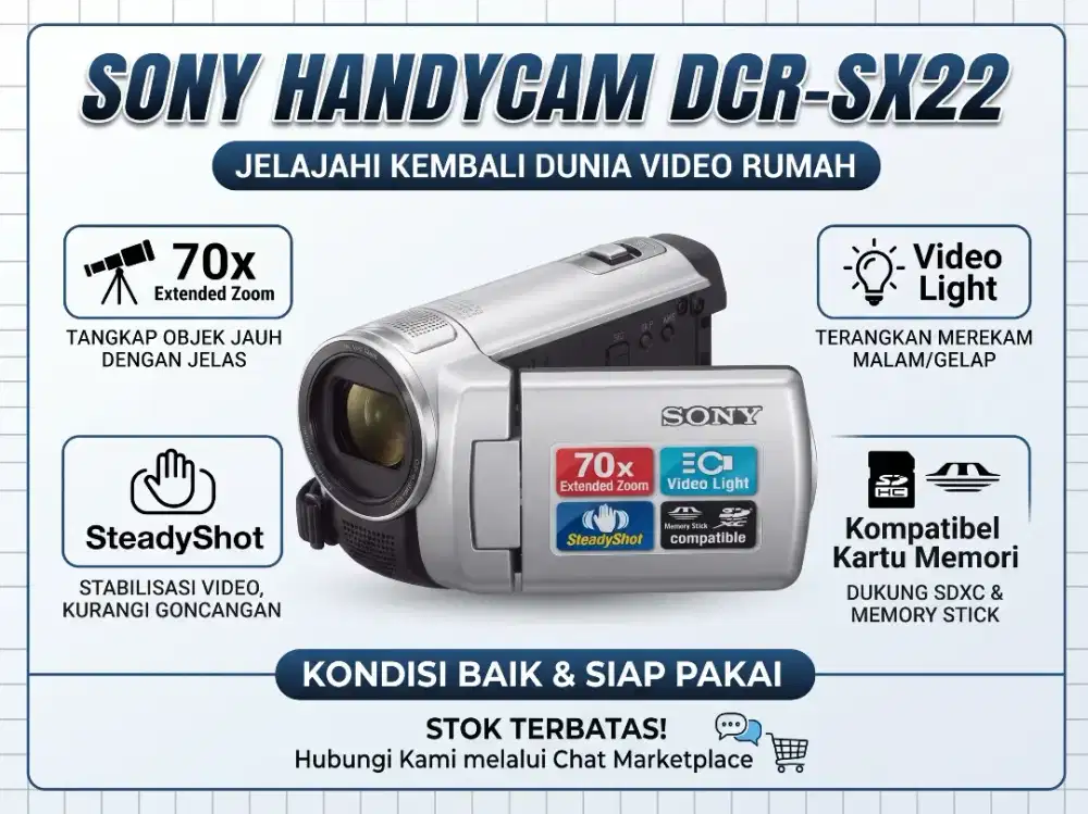 Sony Handycam Digital Video Camera DCR-SX22