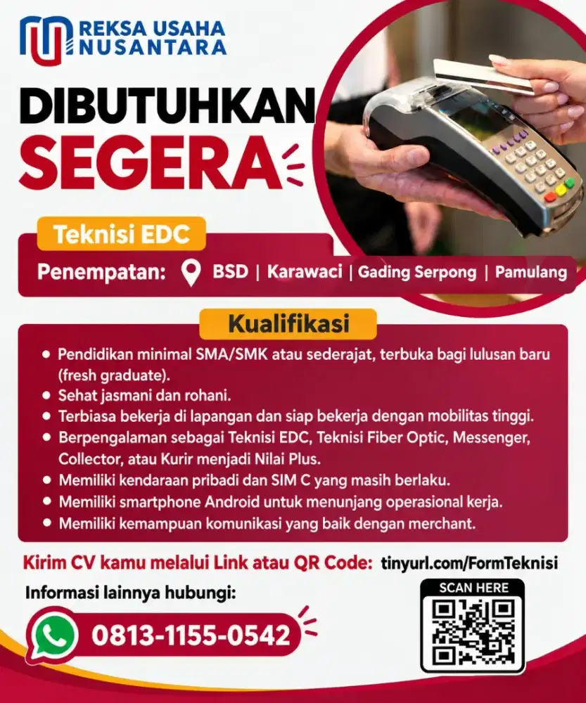 Dibutuhkan segera