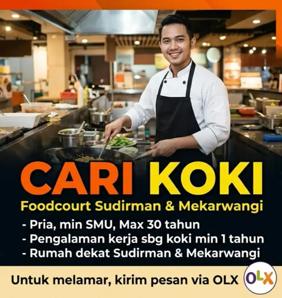 Cari Koki Foodcourt Sudirman & Mekarwangi