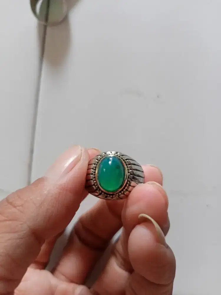 Batu Cincin Akik Permata Natural Chrysocolla Bacan Doko Kristal Giwang