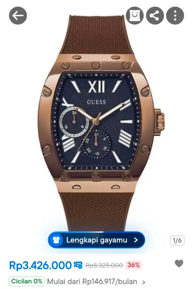 GUESS LIMITED RUBBER BROWN