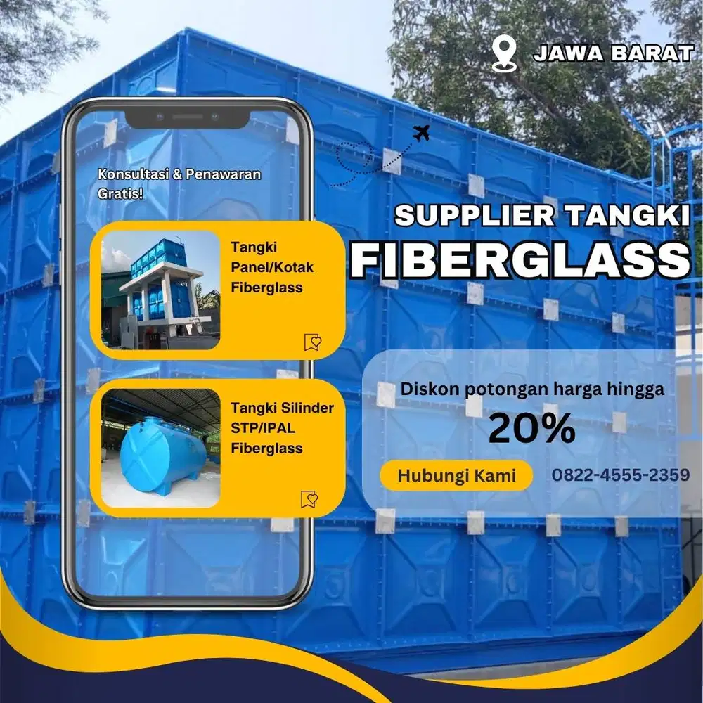 Tangki Fiberglass-Panel Tank, Roof Tank & Ground Tank Kota Cirebon