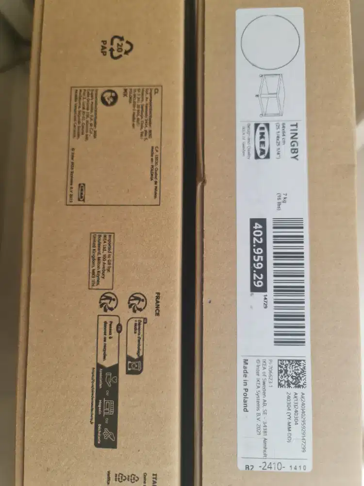 NEW MEJA IKEA TINGBY side table on castors white made in Poland