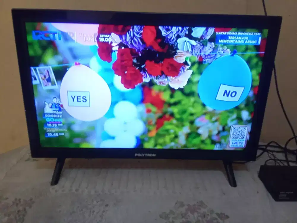 TV LED POLYTRON 24 INCH SEGEL PLUS STB DIGITAL & REMOTE NORMAL NOMINUS