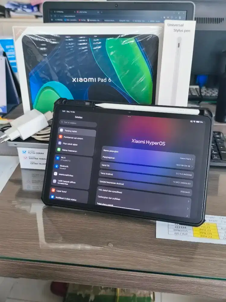 Xiaomi Pad 6 Hitam 8/256gb Fullset Mulus 98% No Minus