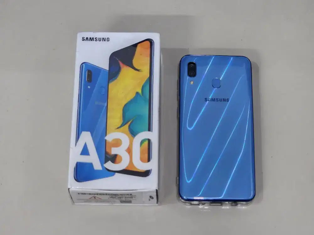 Samsung A30 4/64GB Blue, Resmi Sein, Mulus 98%, Fullset Ori Lengkap