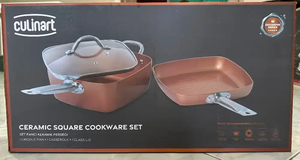 Culinart Ceramic Square Cookware Set