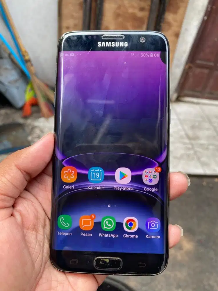 BU hp samsung s7 edge 4/128 lcd ori kamera bening nfc on ada minus