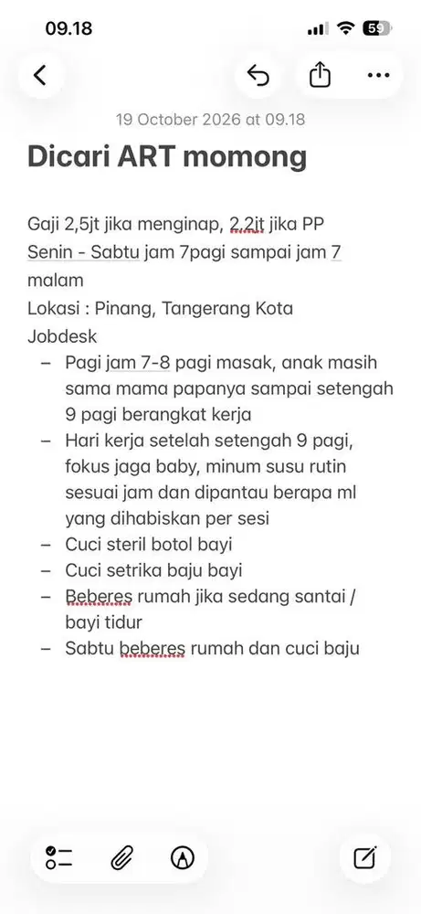 ART Momong Bayi 3 bulan