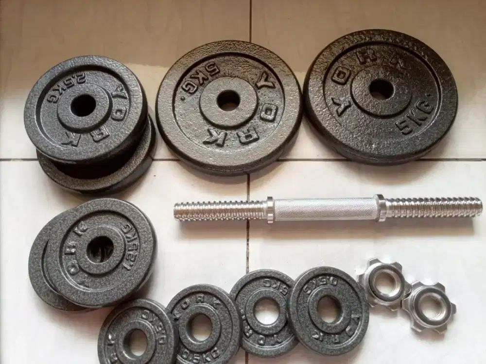 dumbell set bongkar pasang 42kg minus no box