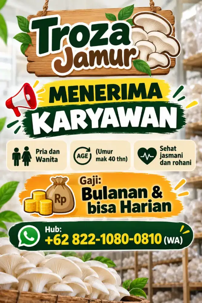 Lowongan Kerja Budidaya Jamur