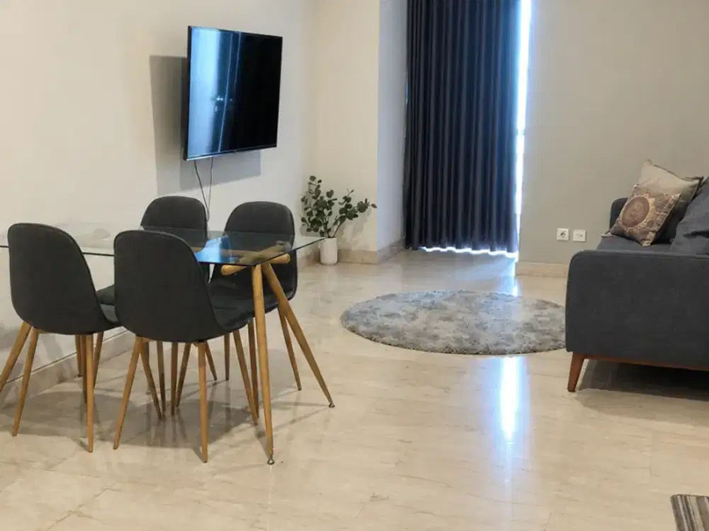 Dijual Apartemen Belleza Tipe 3 Kamar Tidur Kondisi Fully Furnished