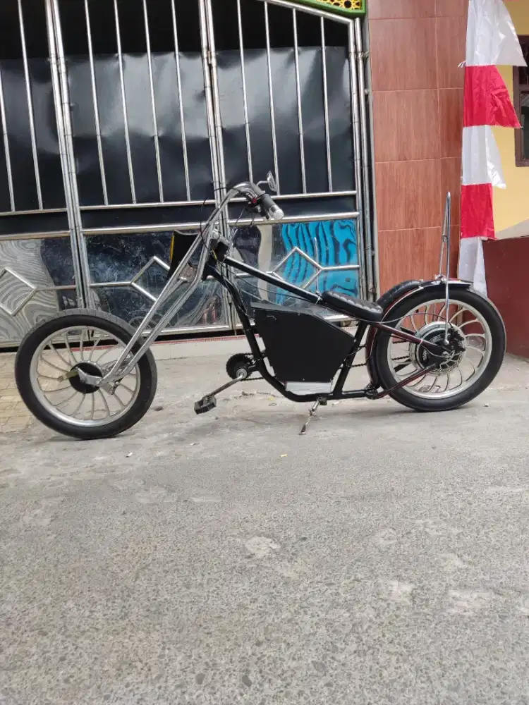 Sepeda listrik ebike custom chopper motor listrik