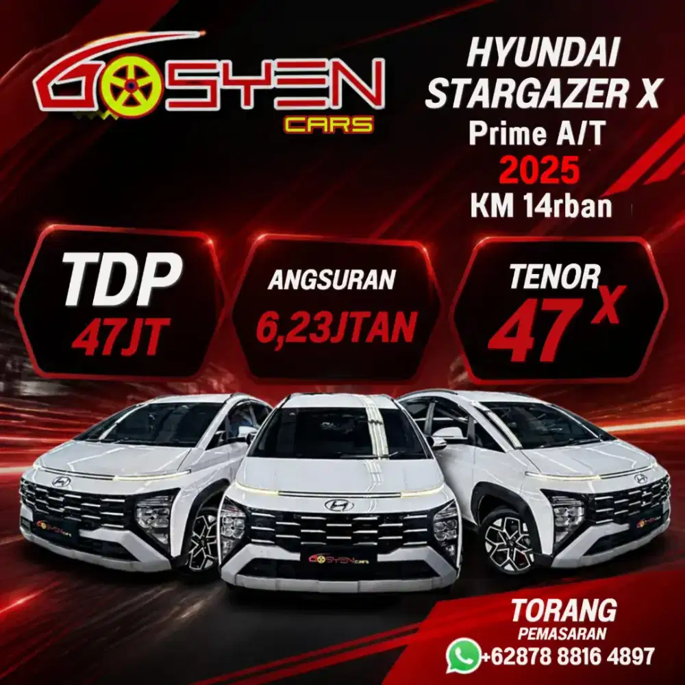 km 14 ribu HYUNDAI STARGAZER X PRIME AT 2025 kondisi istimewa