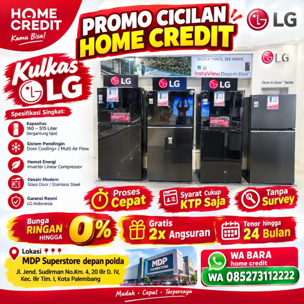 Kredit kulkas lg promo cicilan gratis 2x angsuran