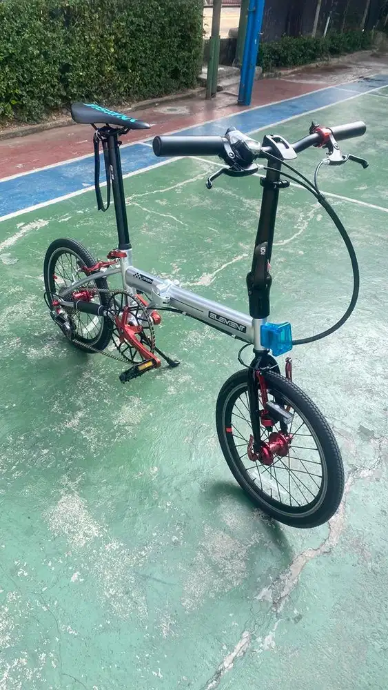 Sepeda Lipat 16 plus Element Full Upgrade Silver