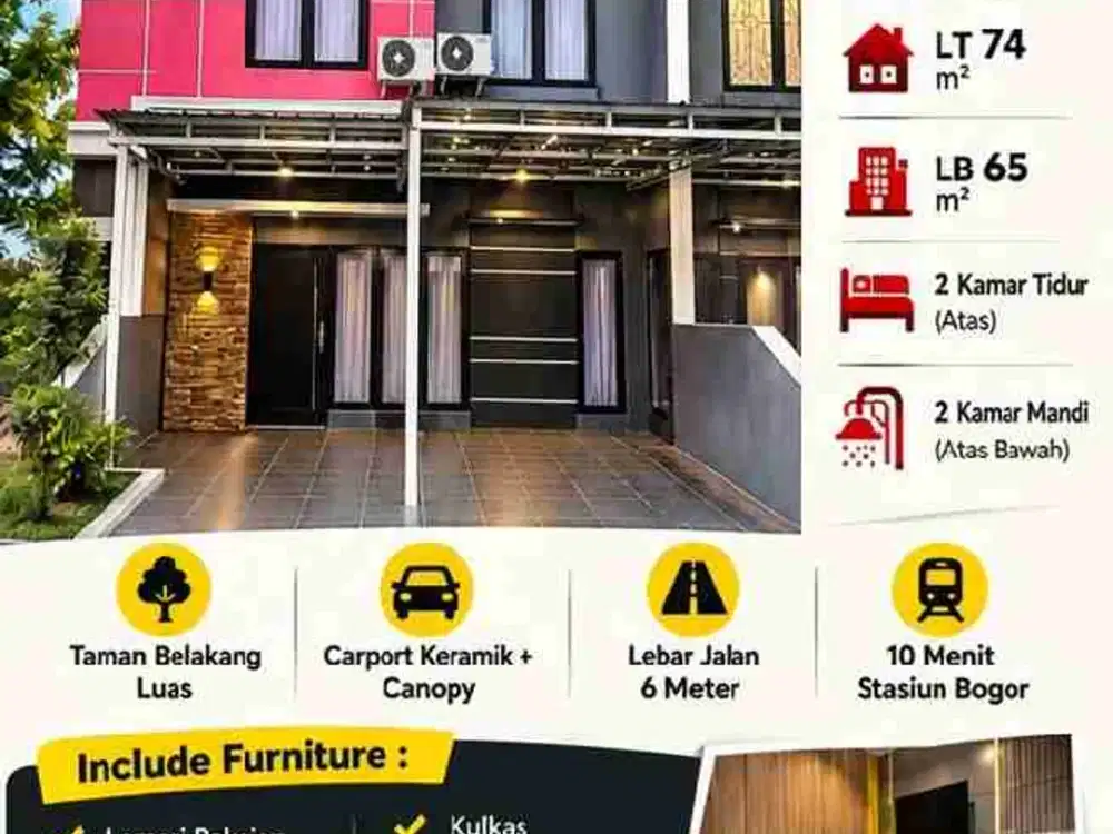 Rumah furnish bogor kota siap huni