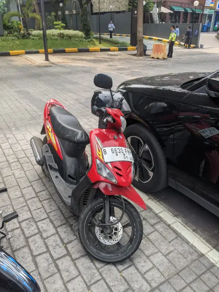 Yamaha Mio sporty merah tahun 2008 pajak pules mesin gress