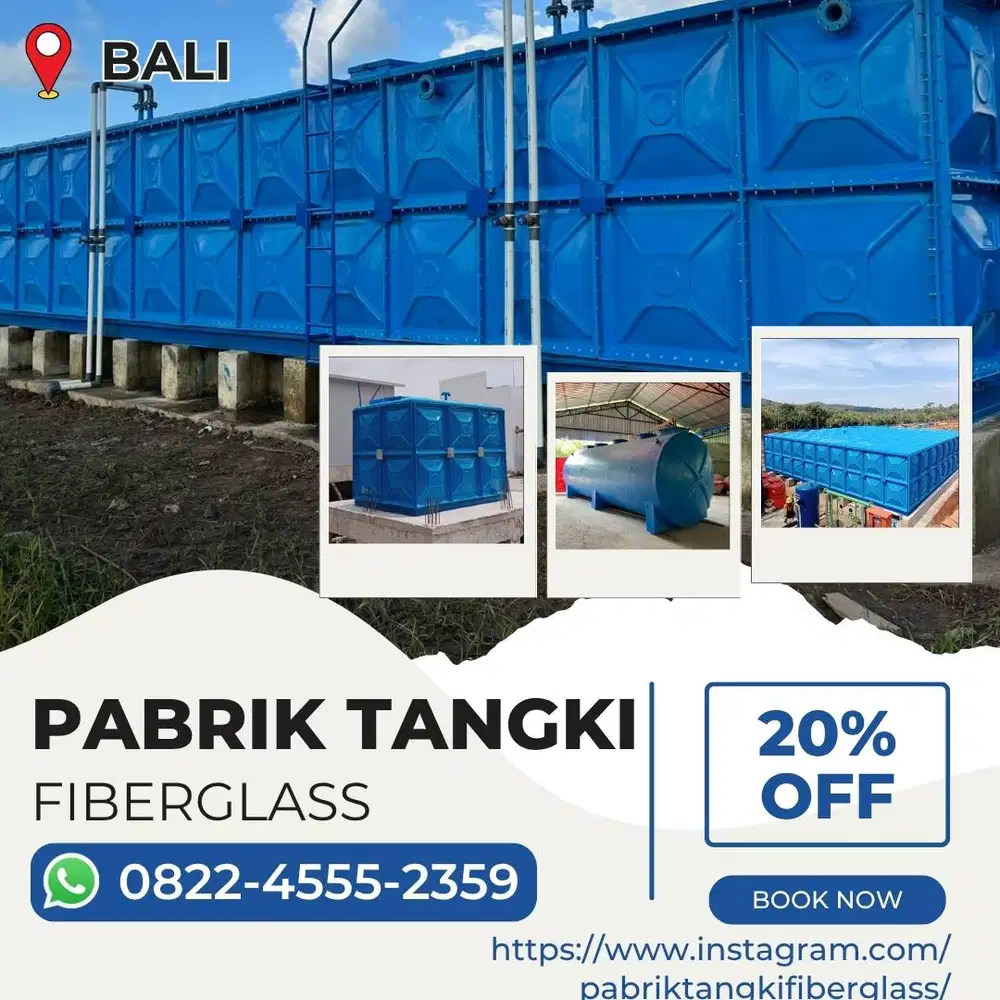 Tangki Fiberglass FRP-Panel Tank, Roof Tank & Ground Tank Bangli Bali