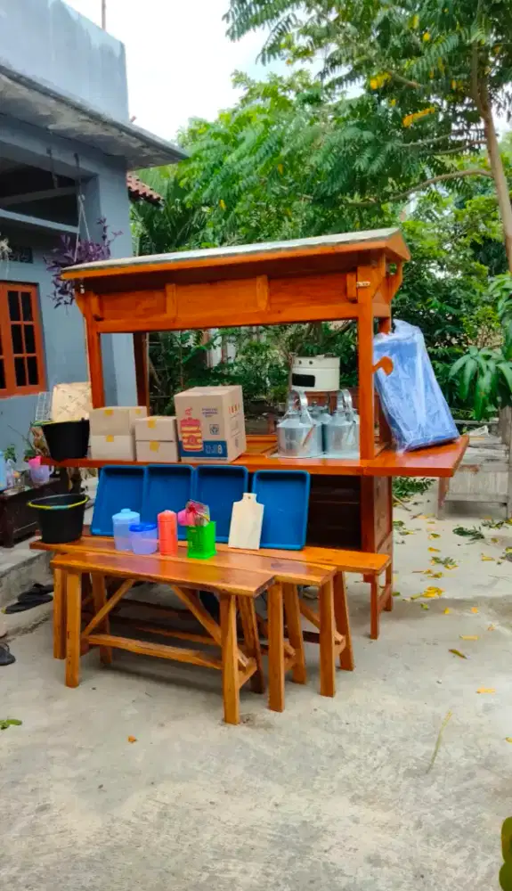 Jual gerobak angkringan paket komplit siap jualan (cod)