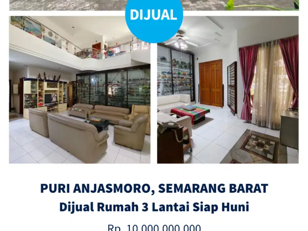 Dijual Cepat Rumah Mewah dan Workshop Puri Anjasmoro, Semarang Barat
