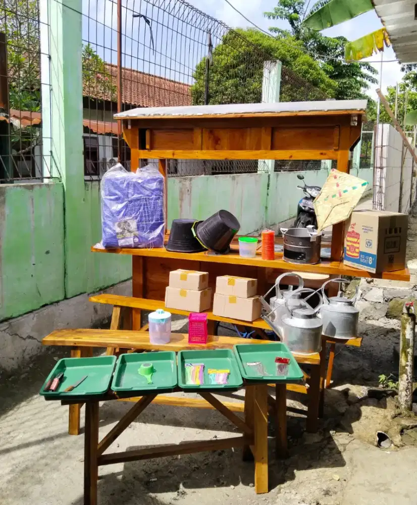 Jual gerobak angkringan paket komplit siap jualan (cod)