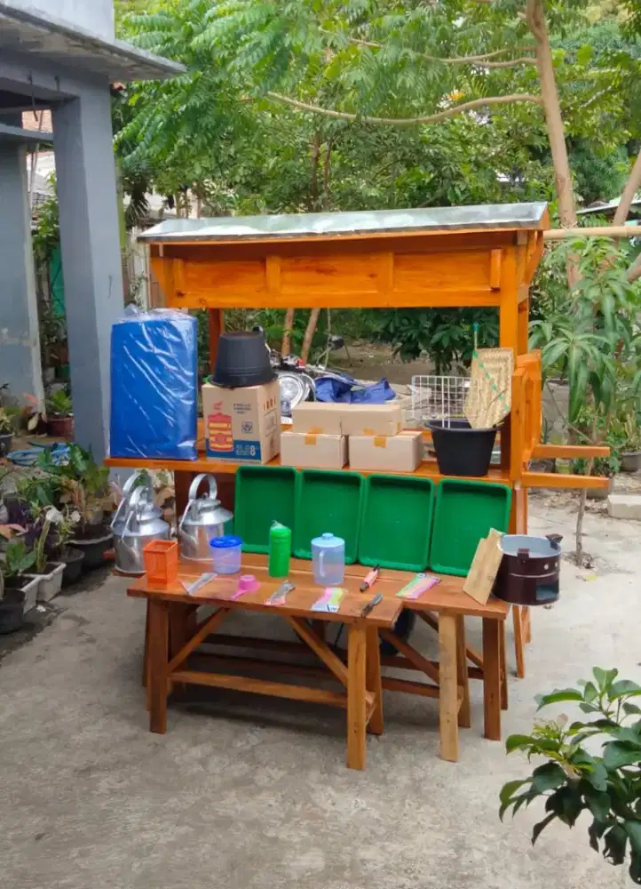 Jual gerobak angkringan paket komplit siap jualan (cod)