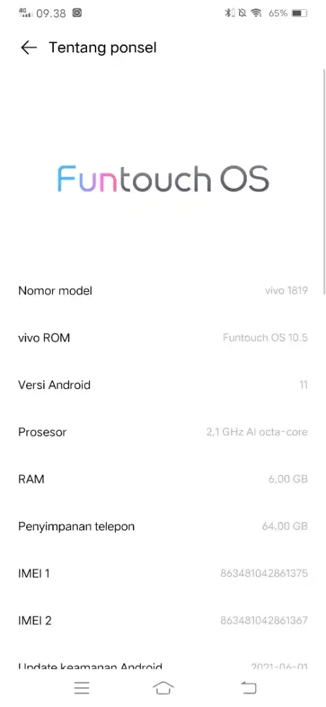 vivo v15 6/64GB blue
