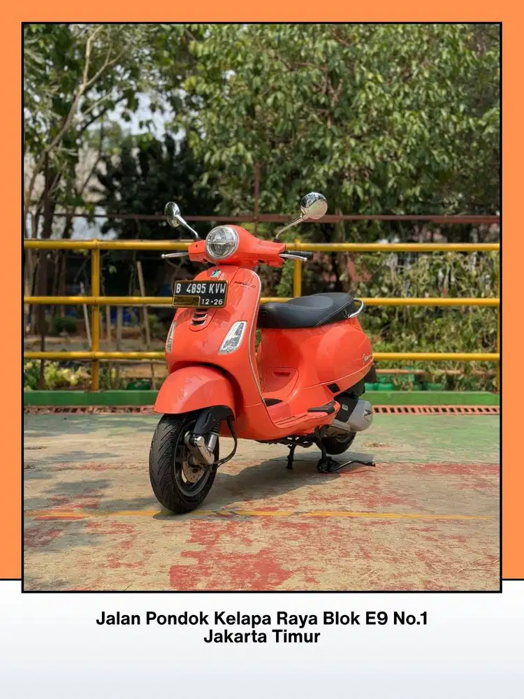 TERMURAH PIAGGIO VESPA LX 125 IGET LED FACELIFT TH 2021 ORANGE CORALLO