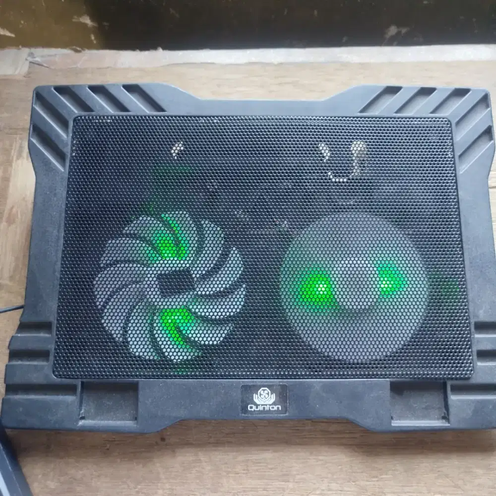 Quinton Kipas Laptop Cooling Fan 12-17 Inch 2 Fan RGB Second