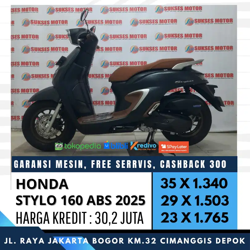 HONDA STYLO 160 ABS 2025 MULUS CASH KREDIT CASHBACK UP TO 600