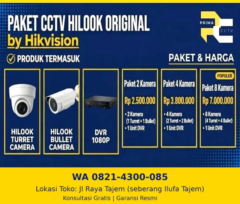 CCTV SIAP PASANG ANALOG HILOOK 2MP