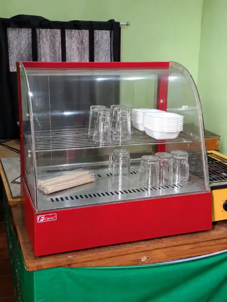 Penghangat ayam etalase kaca
